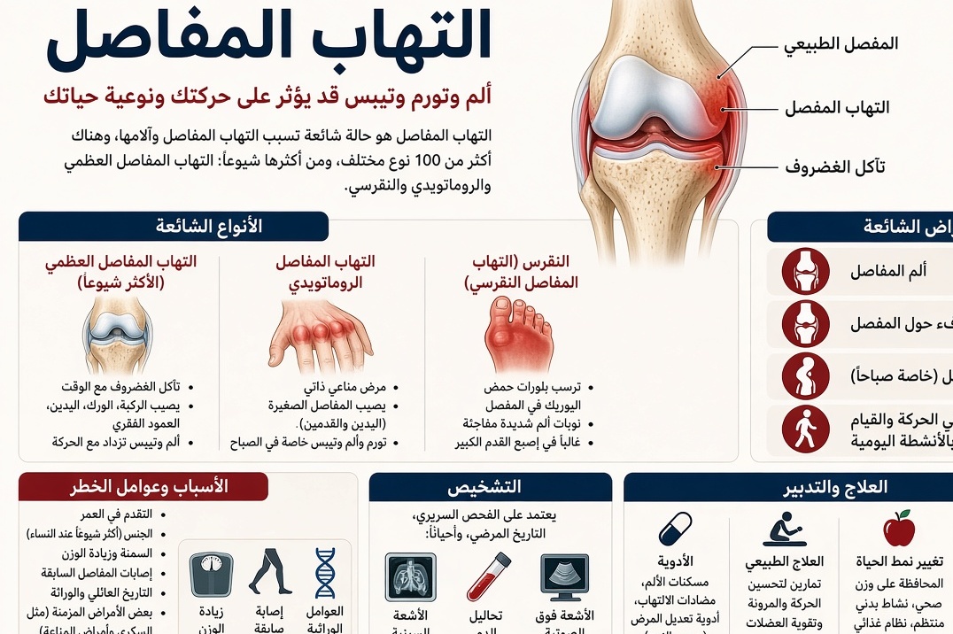 خرافات التهاب المفاصل تتهاوى: العمر ليس السبب الوحيد والإصابة تطال الشباب