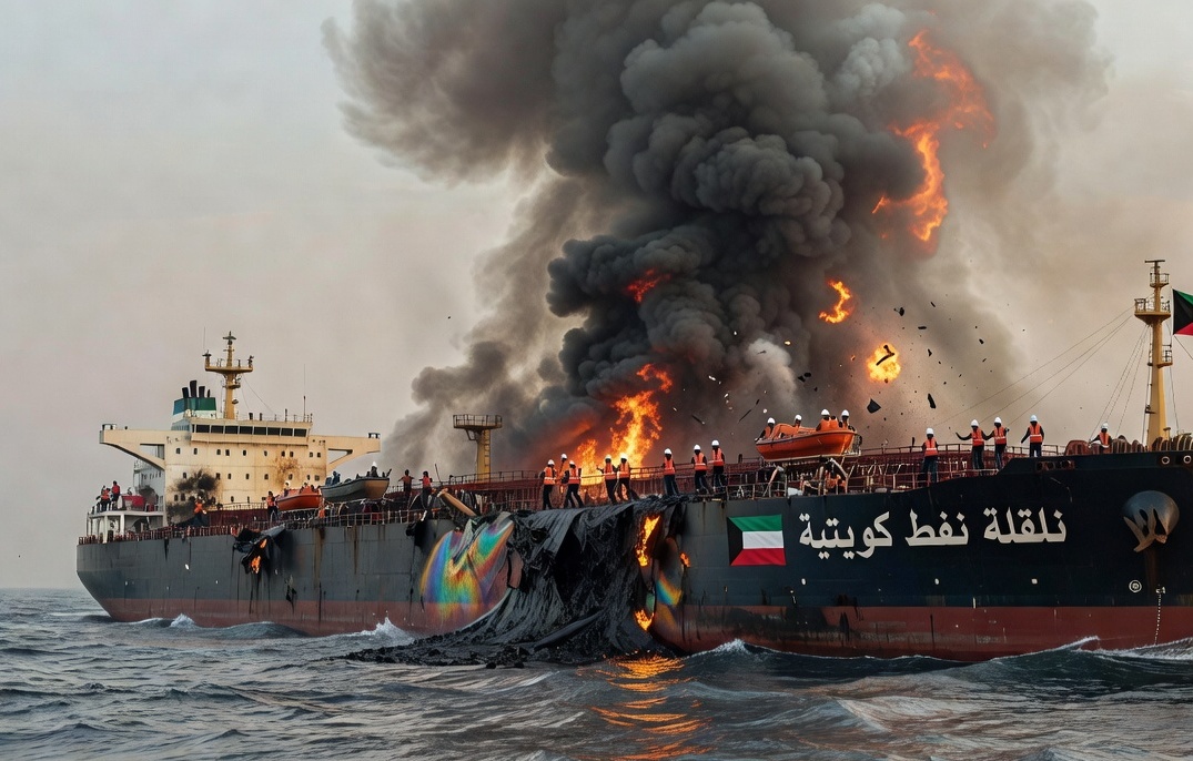  مؤسسة البترول الكويتية تعلن أن الناقلة العملاقة "السالمي" تعرضت لاستهداف إيراني مباشر في ميناء دبي 