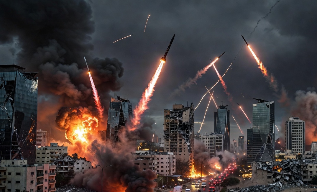  موجات صاروخية إيرانية تضرب إسرائيل خلال دقائق وأصوات انفجارات تدوي في الوسط وتل أبيب 