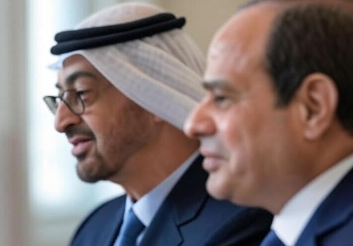 السيسي يستقبل رئيس الإمارات في مطار القاهرة