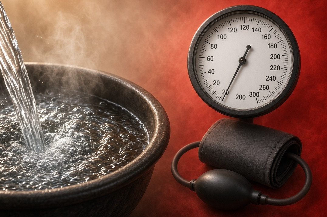 تأثير مفاجئ للاستحمام بالماء الساخن على ضغط الدم