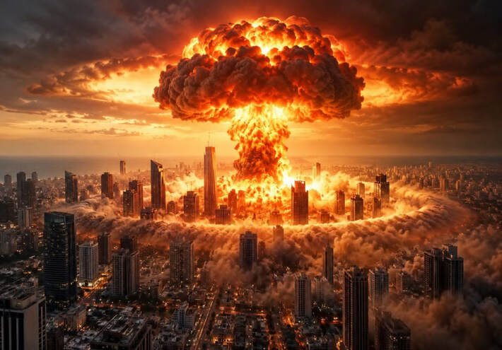 نتنياهو ينشر صورة لانفجار نووي فوق تل أبيب قبل يومين من الاقتراع والمعارضة تتهمه بترهيب الناخبين
