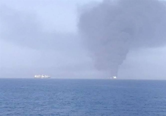الحرس الثوري الإيراني: انفجار واحتراق 3 ناقلات نفط أثناء عبورها مضيق هرمز